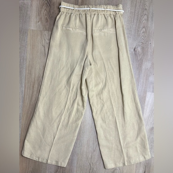 NWT C&C California Tan Linen Wide Leg Pants size 2 - Picture 2 of 9